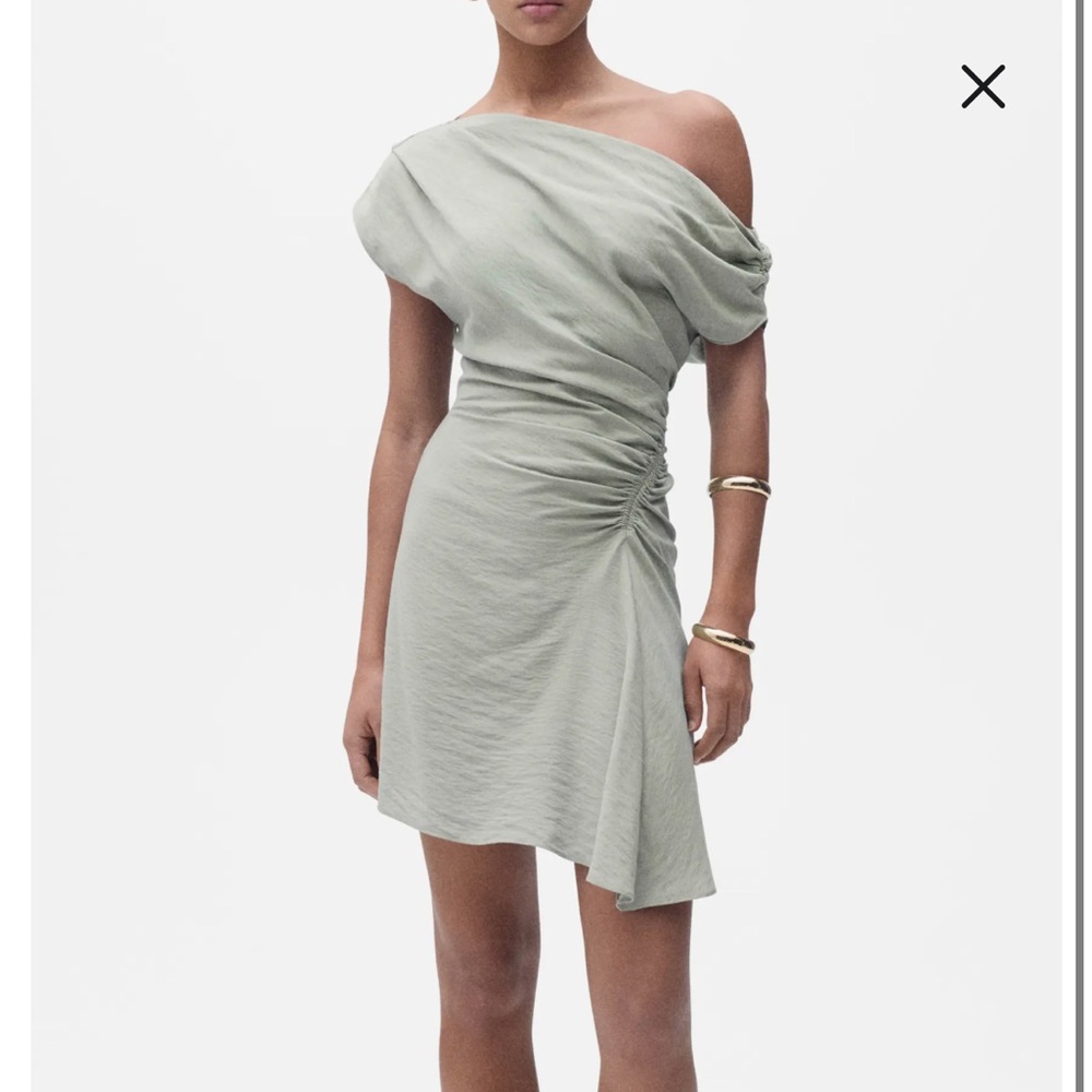 Mango Asymmetrical Mini Dress